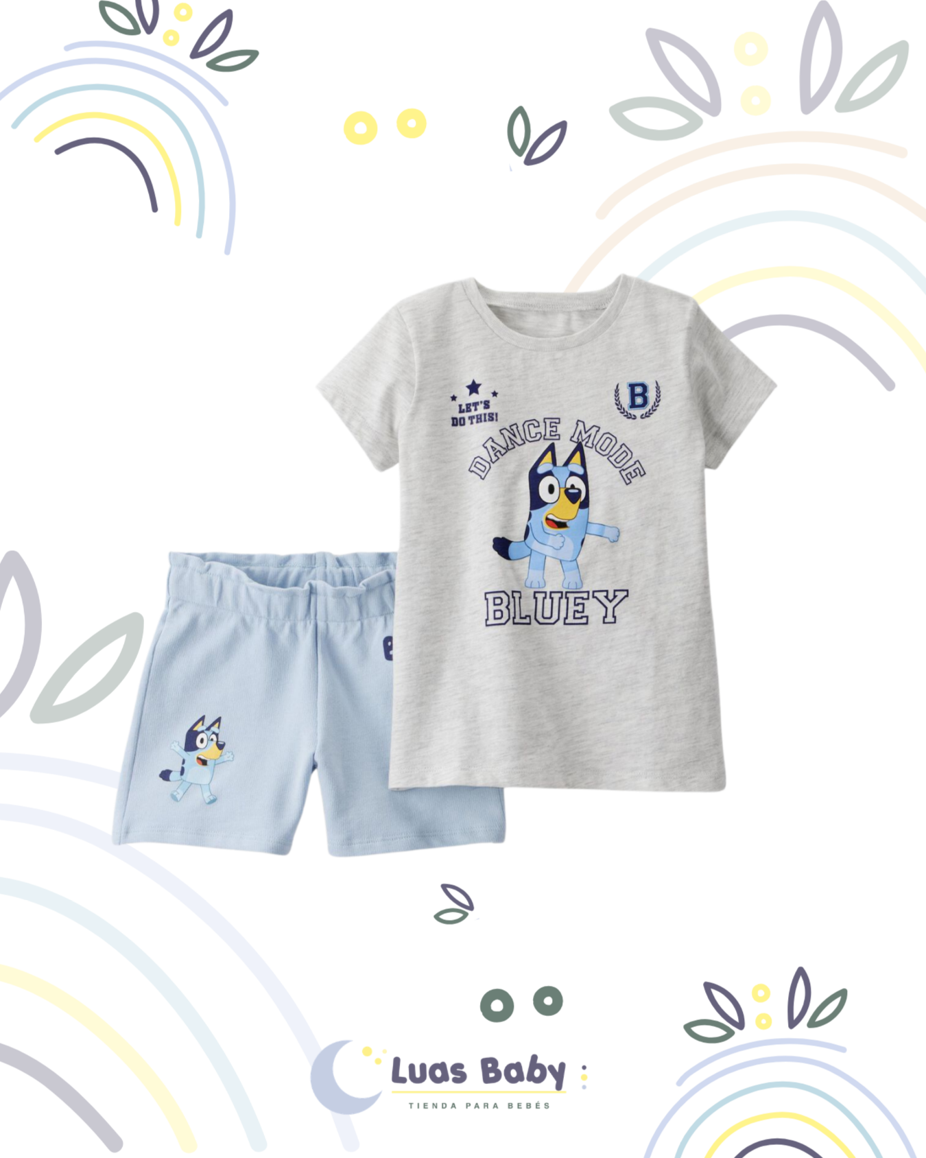 Conjunto Bluey Camiseta + Shorts
