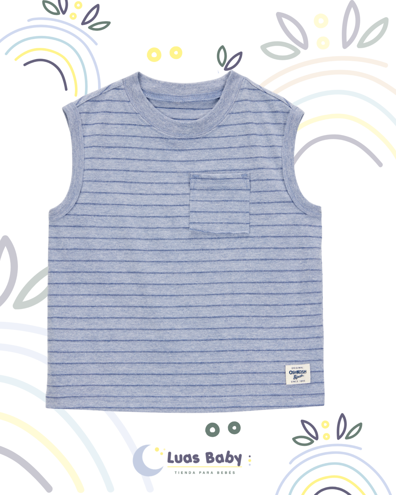 Camiseta Sin Mangas Rayas Azul OshKosh