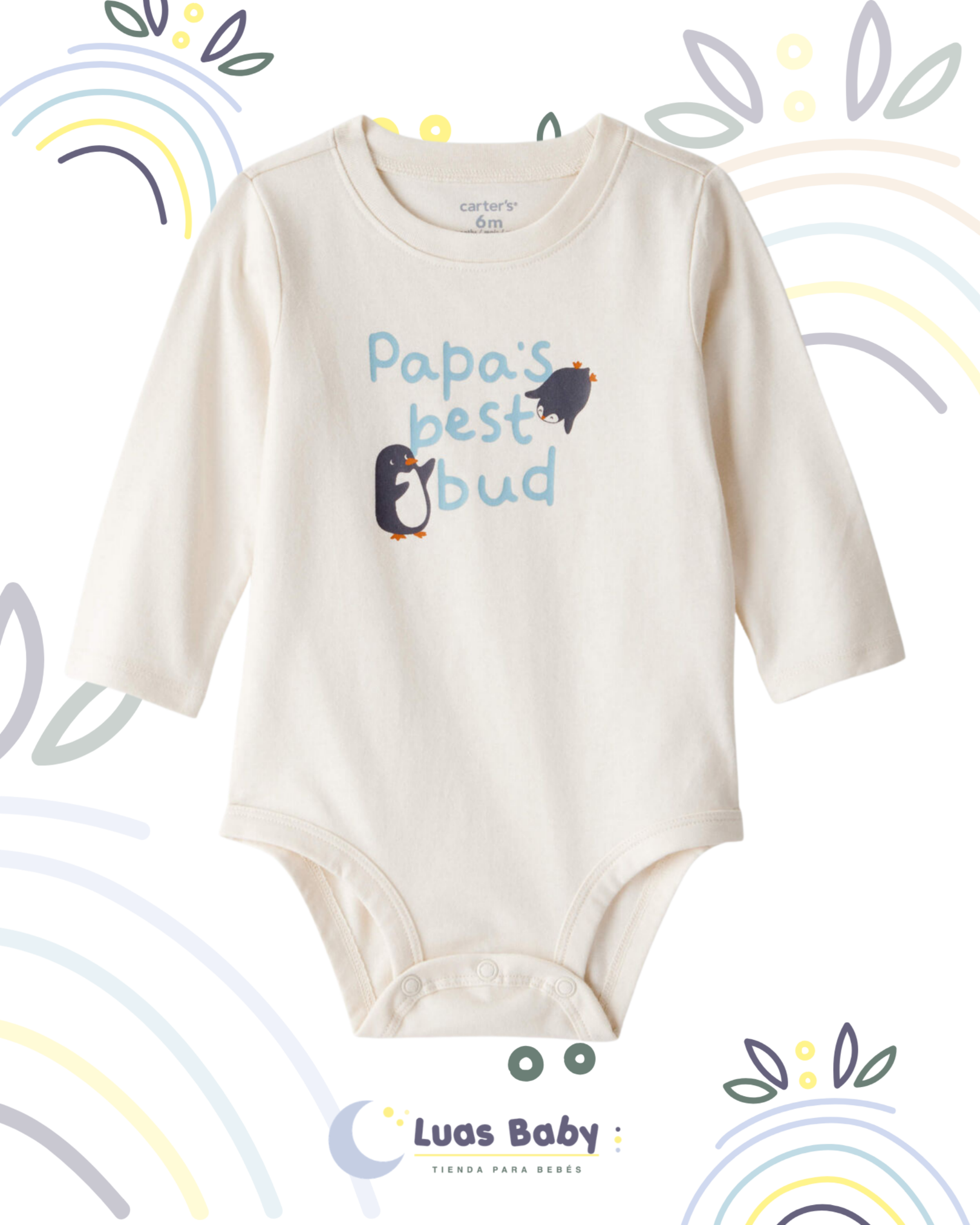 Body Manga Larga Papa's Best Bud Niño