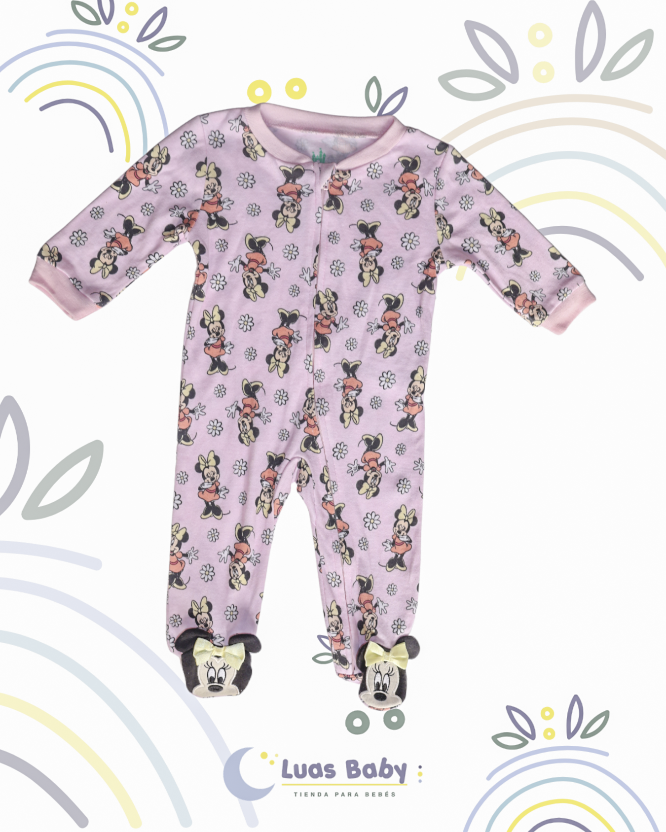 Sleeper Entero con Pie Minnie Mouse Lila